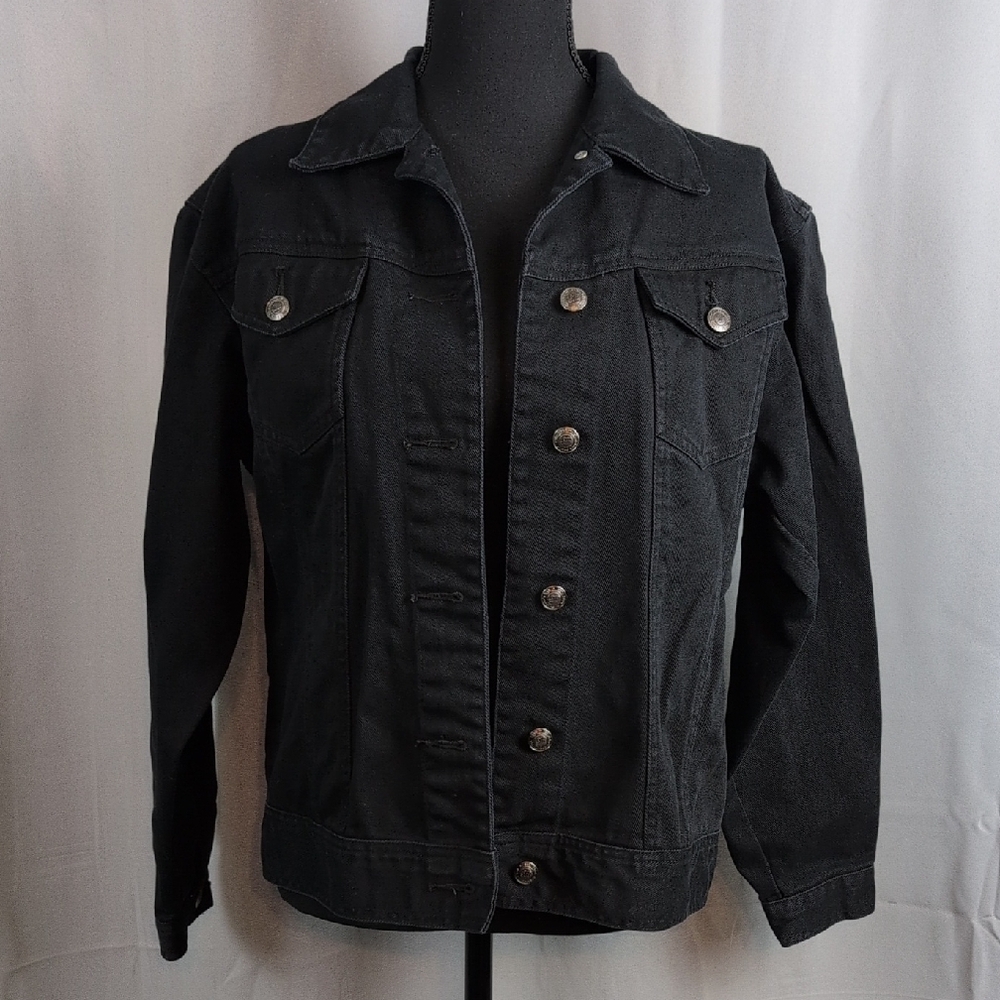 St.Johns Bay Women's Black Jean Jacket Medium